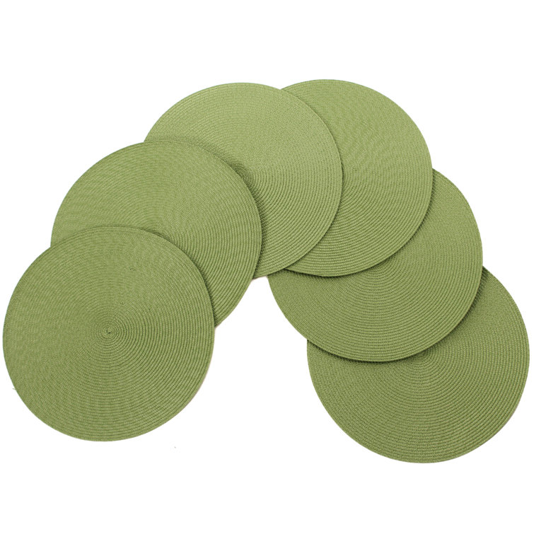 Gracie Oaks Marun Polypropylene Round Placemat And Coaster Set